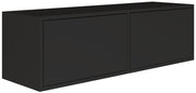 Hängender TV-Schrank Framme mit zwei Klappen, 100 cm, schwarz