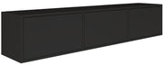 Hängender TV-Schrank Framme mit drei Klappen, 150 cm, schwarz