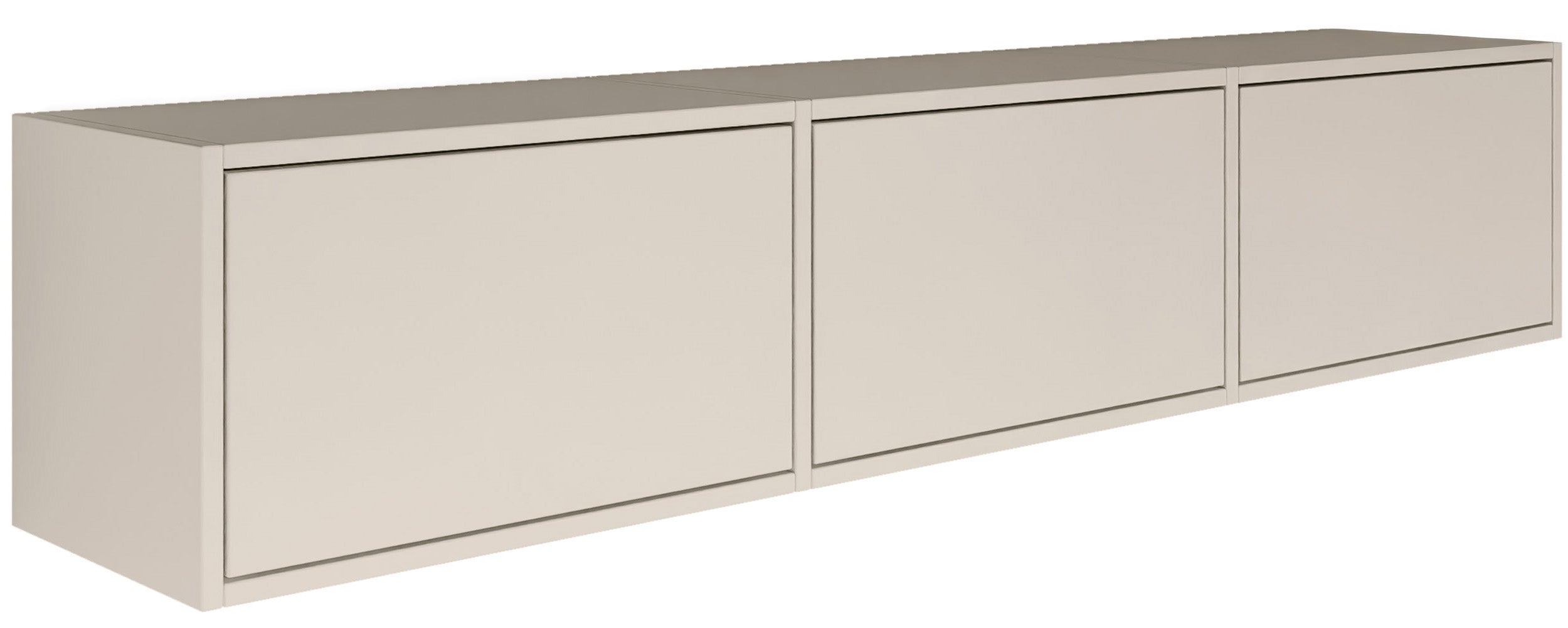 Hängender TV-Schrank Framme mit drei Klappen, 150 cm, Kaschmir