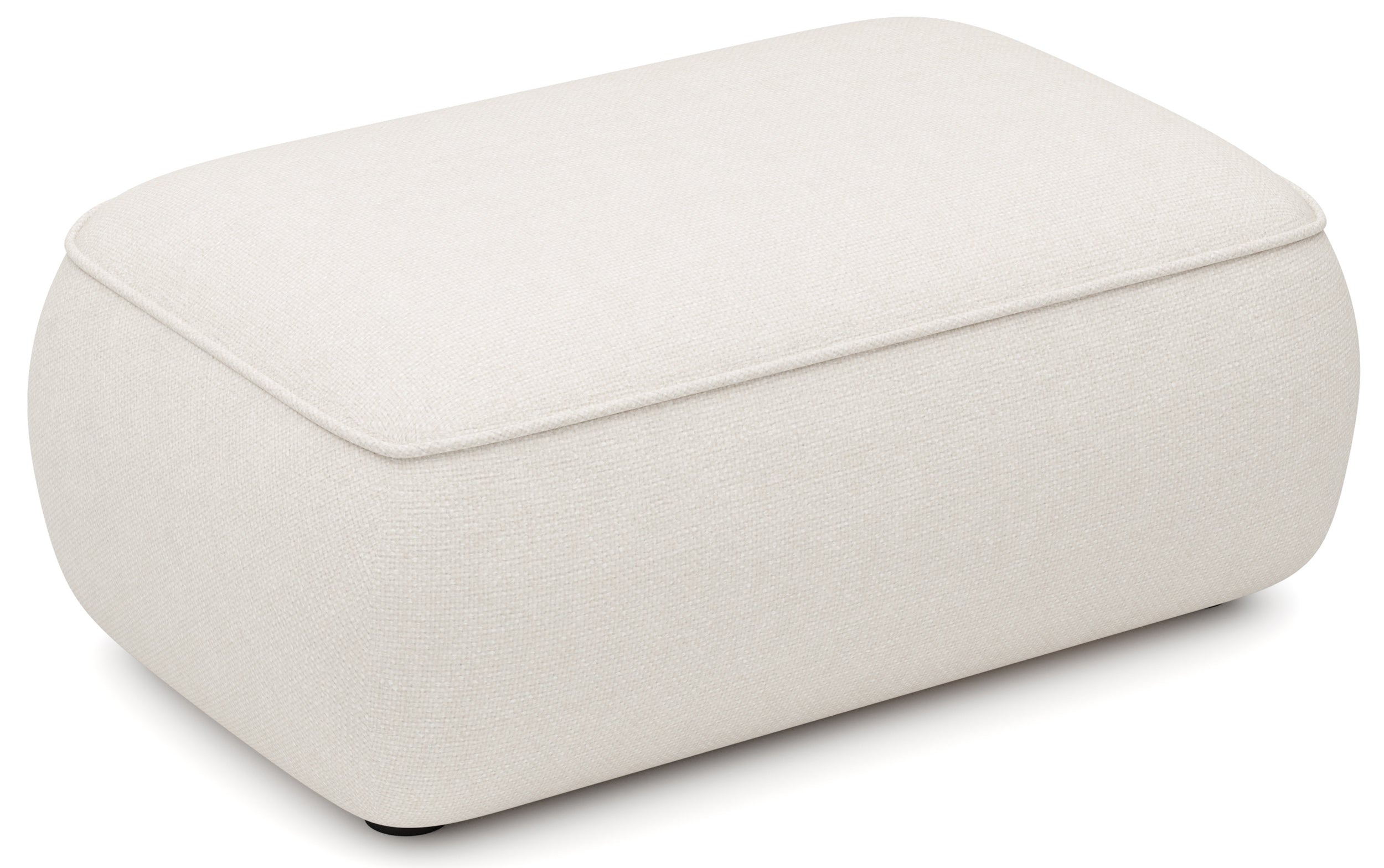 Ovo Hocker, cremiger Chenille, leicht zu reinigen