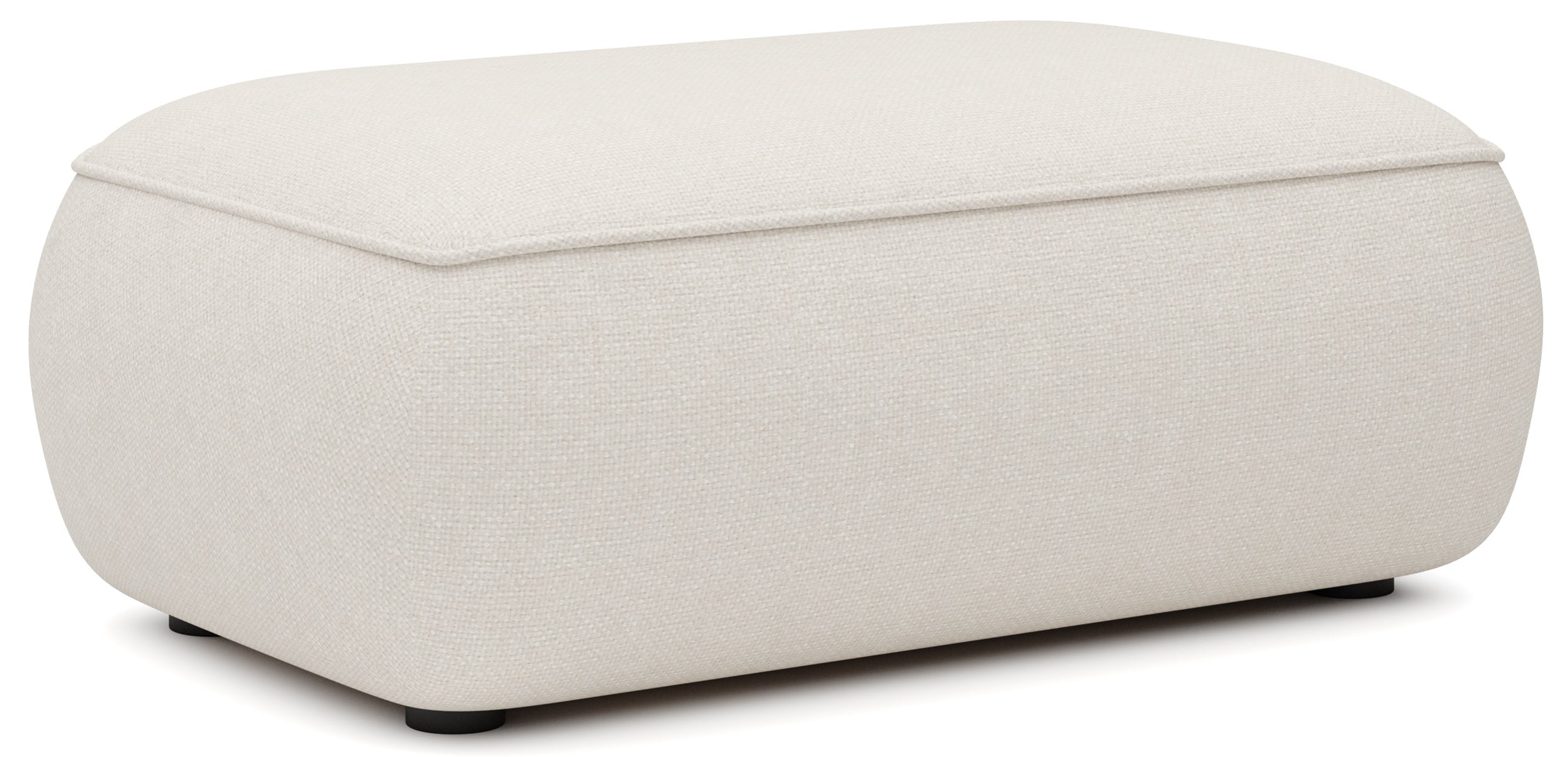 Ovo Hocker, cremiger Chenille, leicht zu reinigen