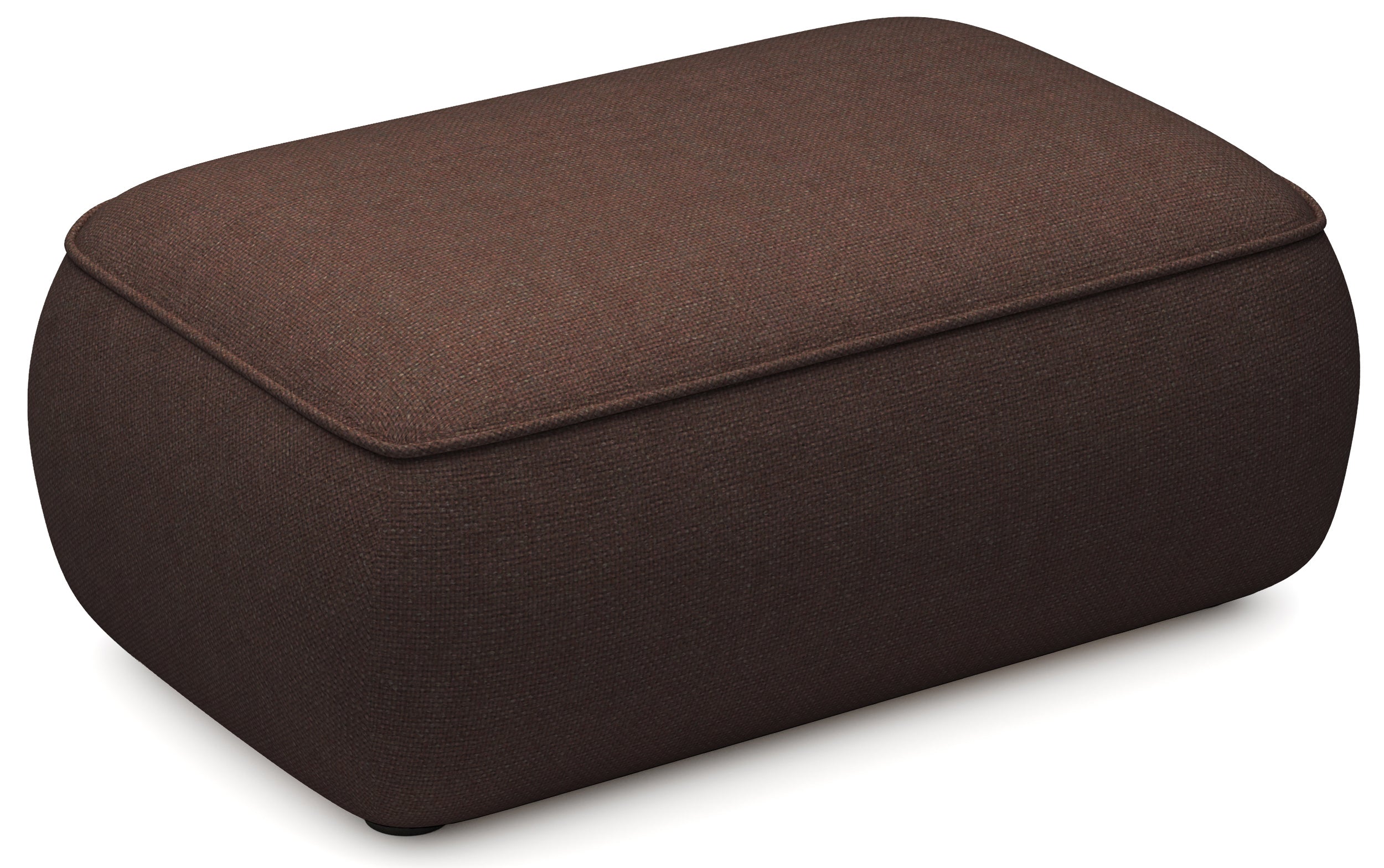 Brauner Ovo-Sitzhocker aus pflegeleichtem Chenille