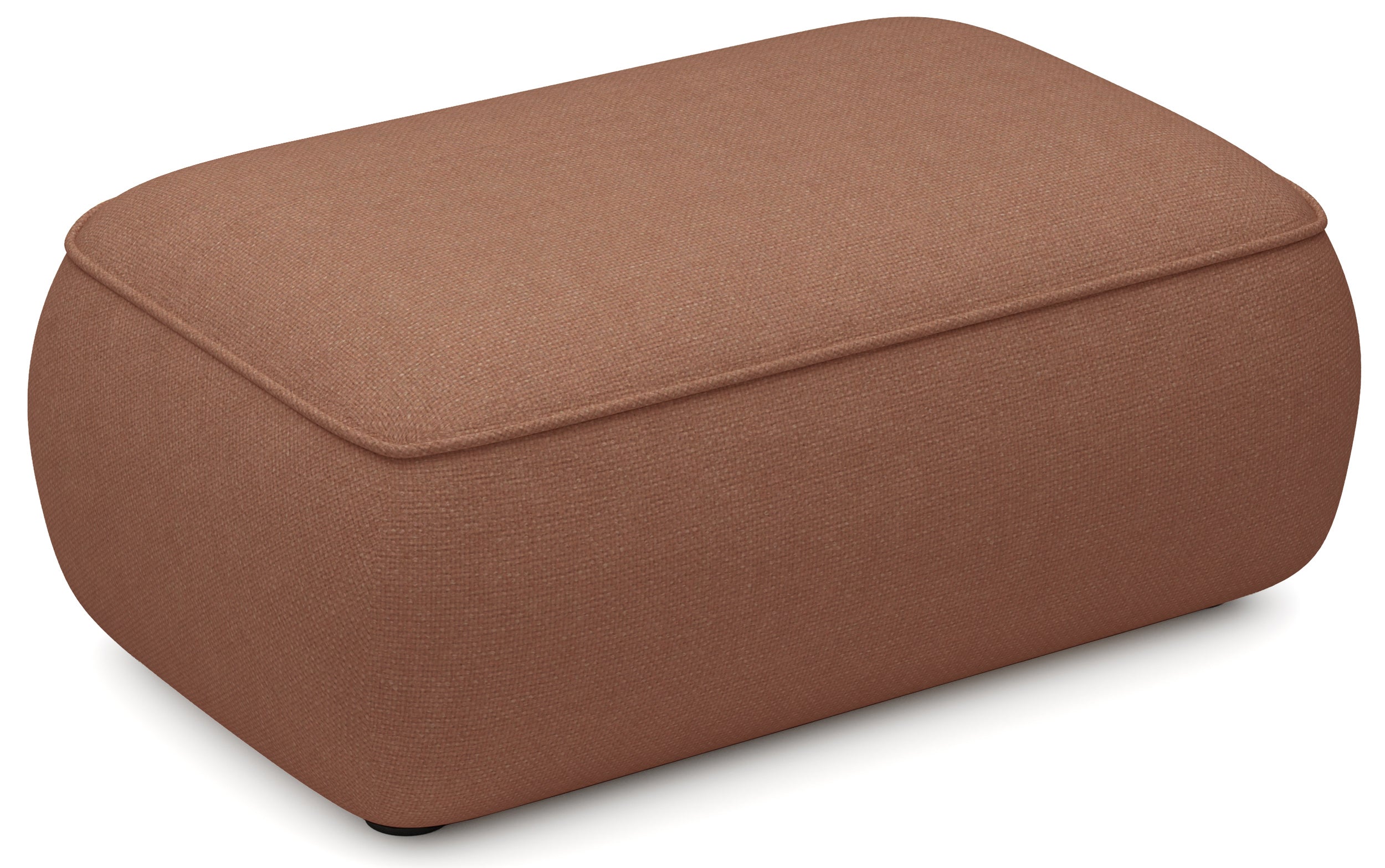 Ovo-Hocker Kupfer Chenille, leicht zu reinigen