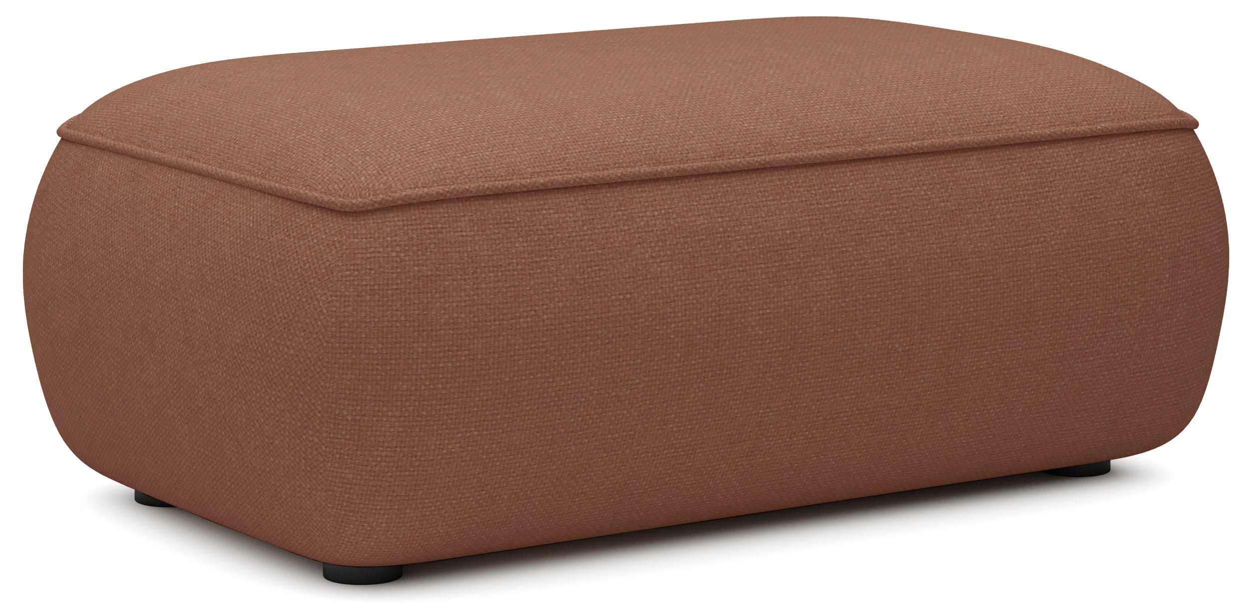 Ovo-Hocker Kupfer Chenille, leicht zu reinigen