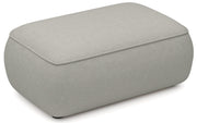 Ovo Hocker grau, pflegeleichter Chenille