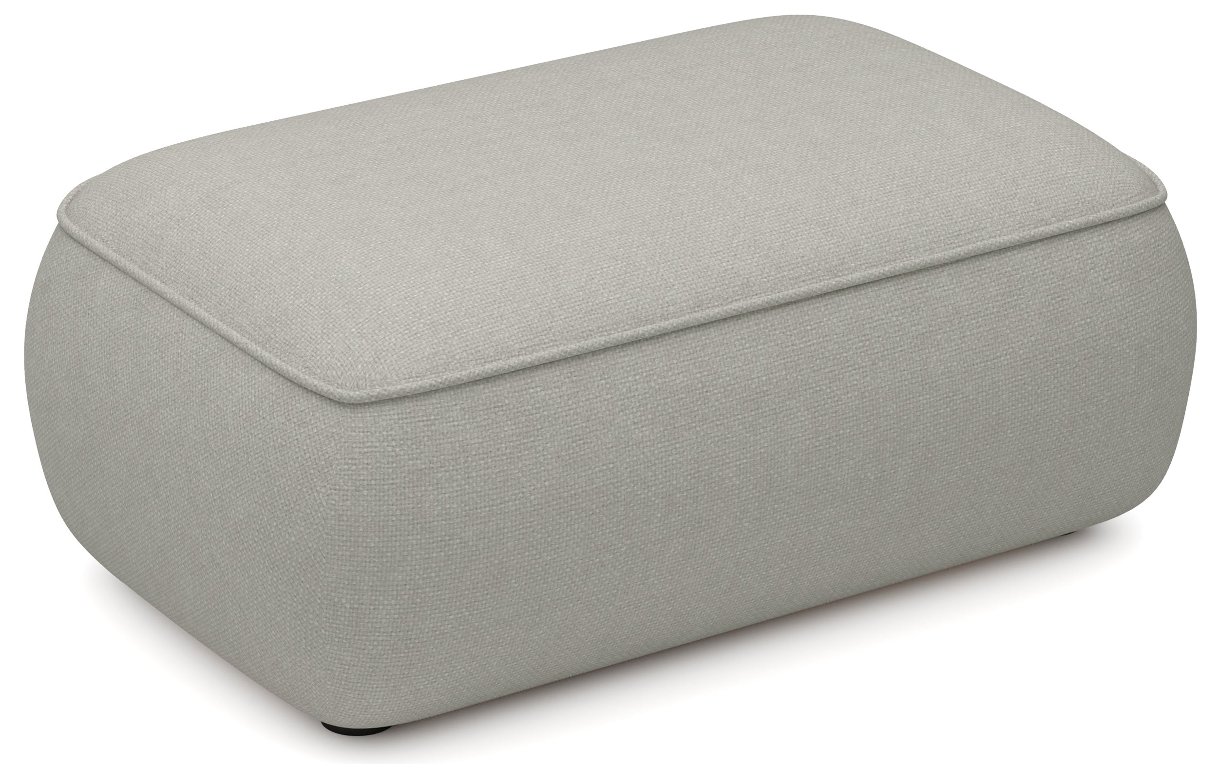 Ovo Hocker grau, pflegeleichter Chenille