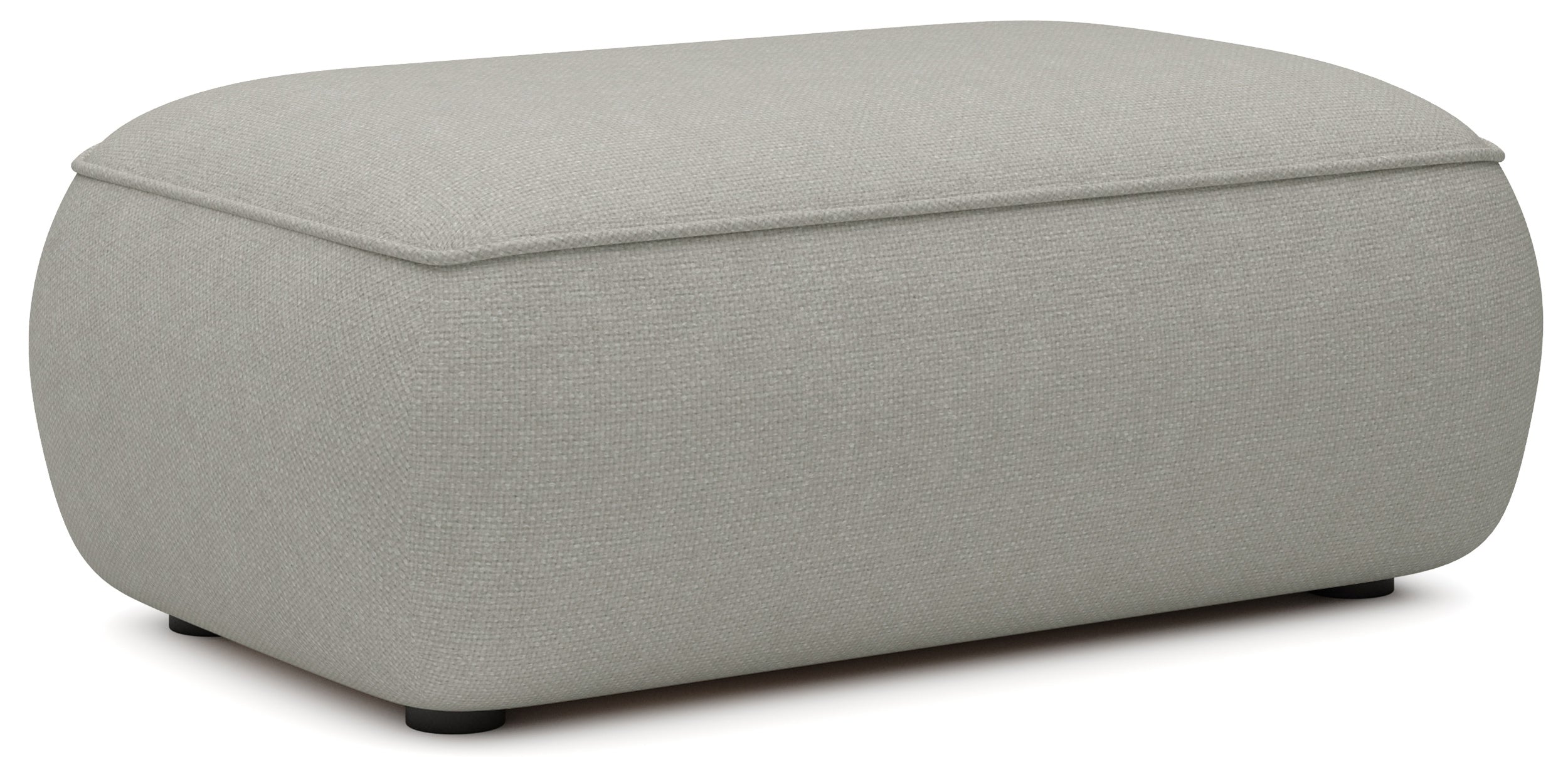 Ovo Hocker grau, pflegeleichter Chenille