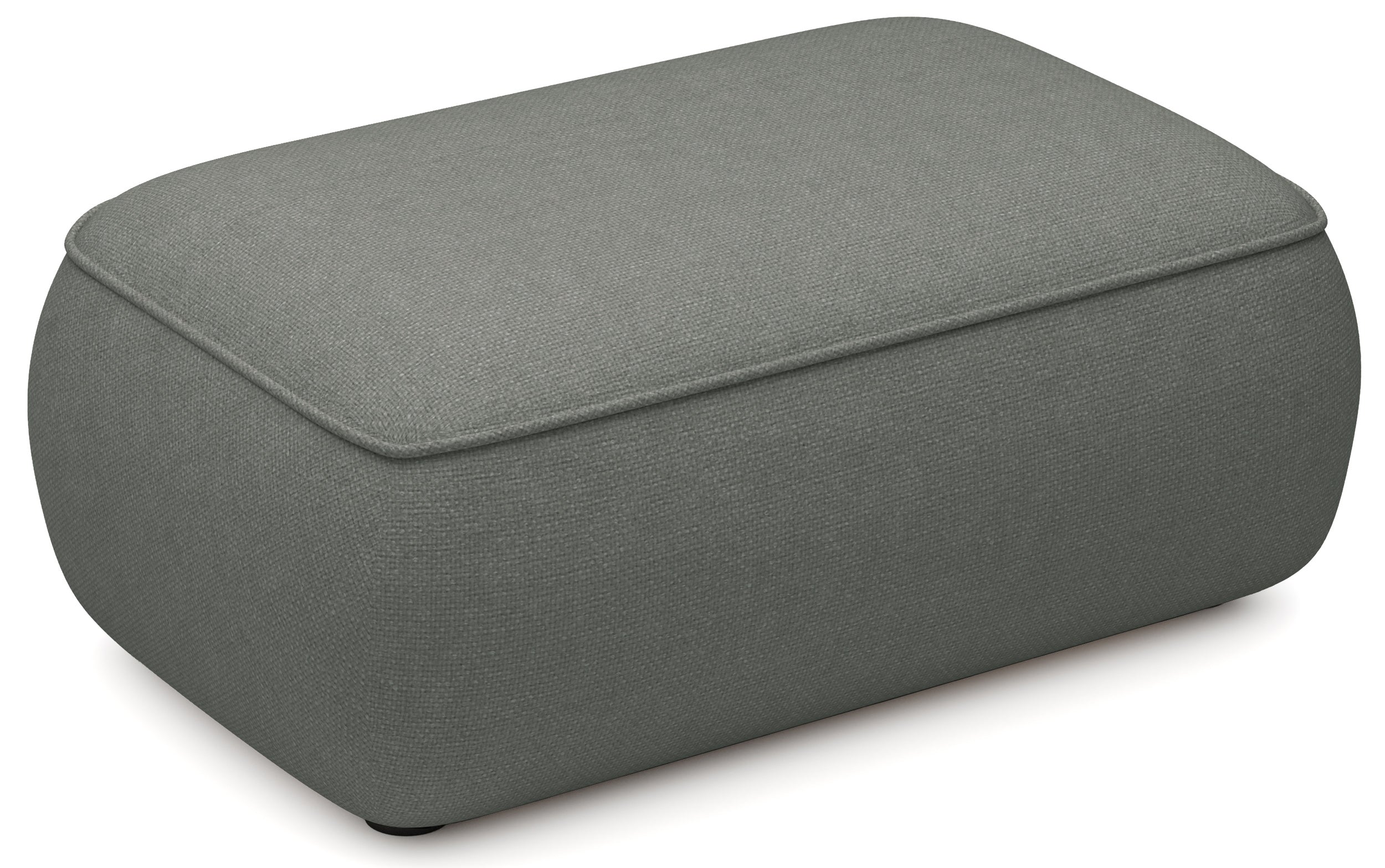 Ovo Hocker dunkelgrauer Chenille, leicht zu reinigen