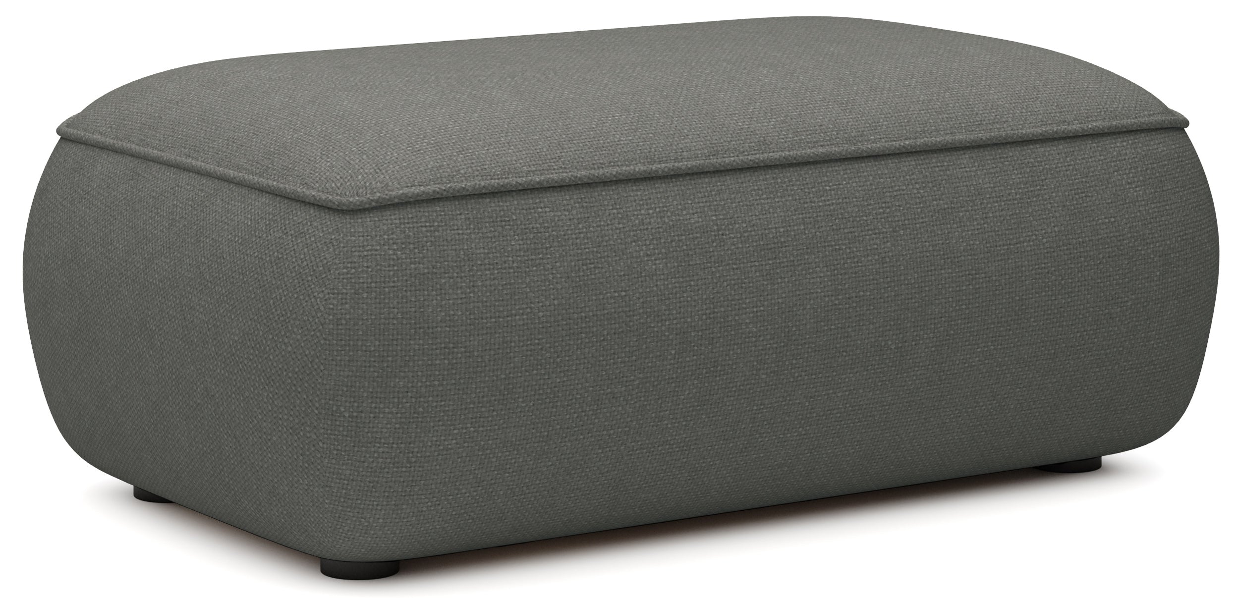 Ovo Hocker dunkelgrauer Chenille, leicht zu reinigen