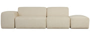 Modulares Sofa Pyllomi mit Hocker, hellbeige geflochten