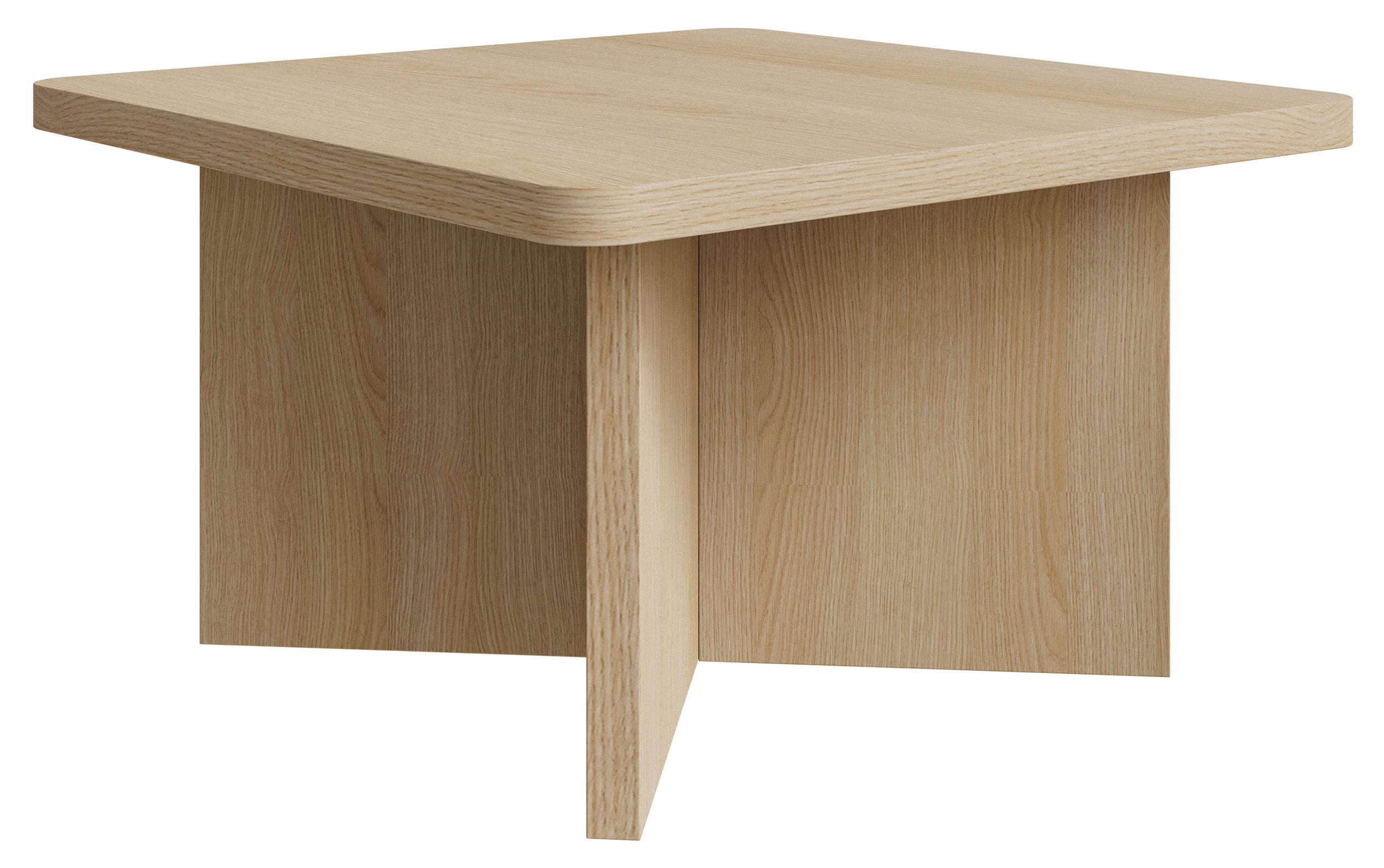 Quadratischer Kaffeetisch Qubeo 60 cm, geölte Eiche