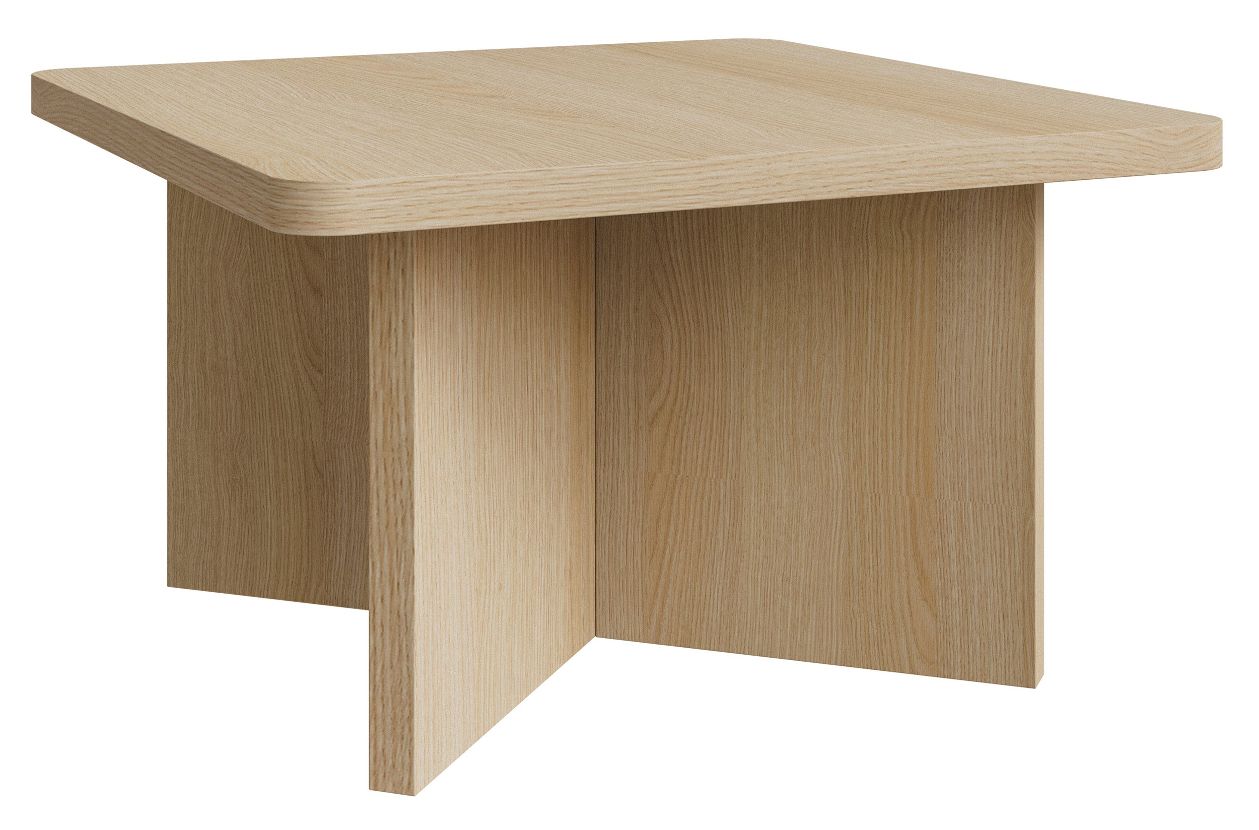 Quadratischer Kaffeetisch Qubeo 60 cm, geölte Eiche