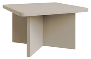 Quadratischer Couchtisch Qubeo 60 cm Kaschmir