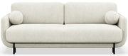 Dreisitziges ausklappbares Sofa Ovals in Creme mit Flechtoptik
