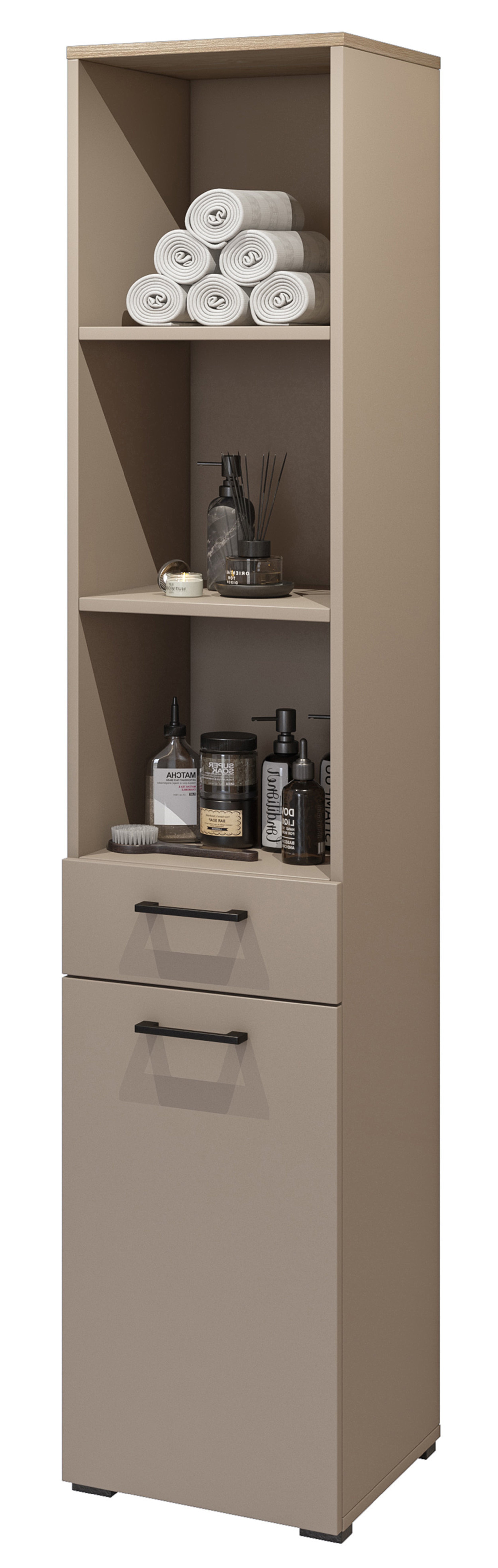 Badschrank Rosa congo/geölte Eiche