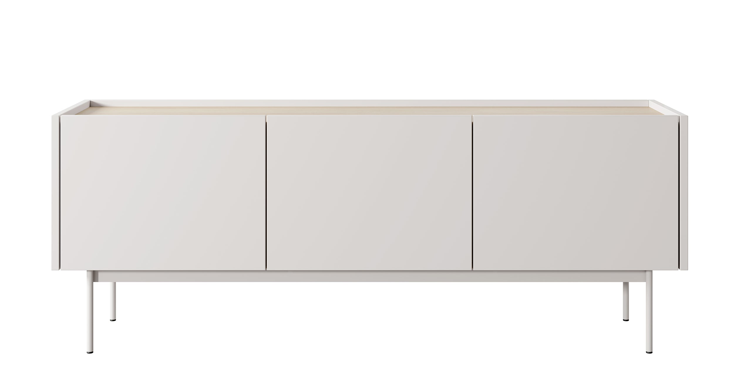 TV-Schrank Color 144 cm, dreitürig, Kaschmir / Eiche Linea