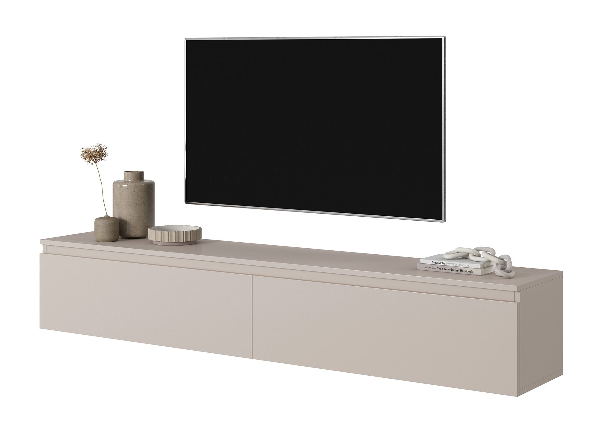 TV-Schrank Seney 175 cm Grau Beige