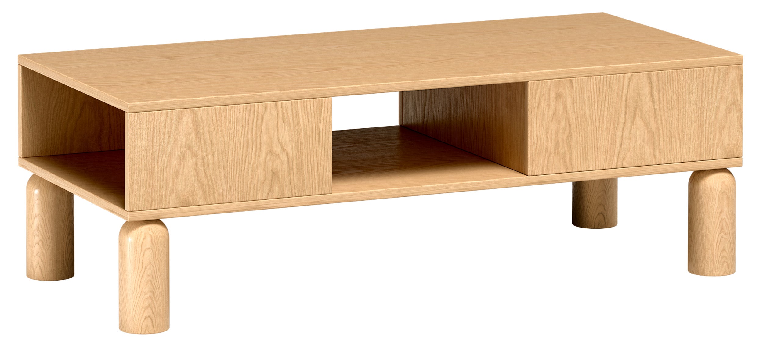 Sanden Couchtisch mit Schublade 50x110 cm Eiche Bookmatch