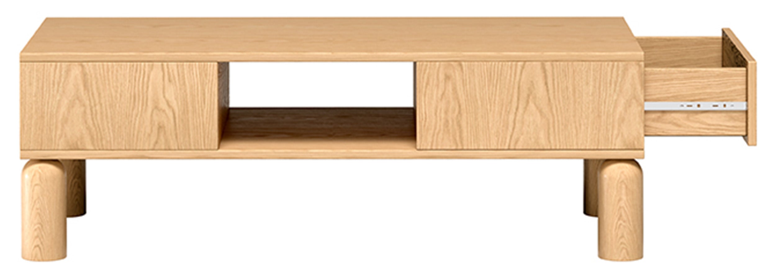 Sanden Couchtisch mit Schublade 50x110 cm Eiche Bookmatch
