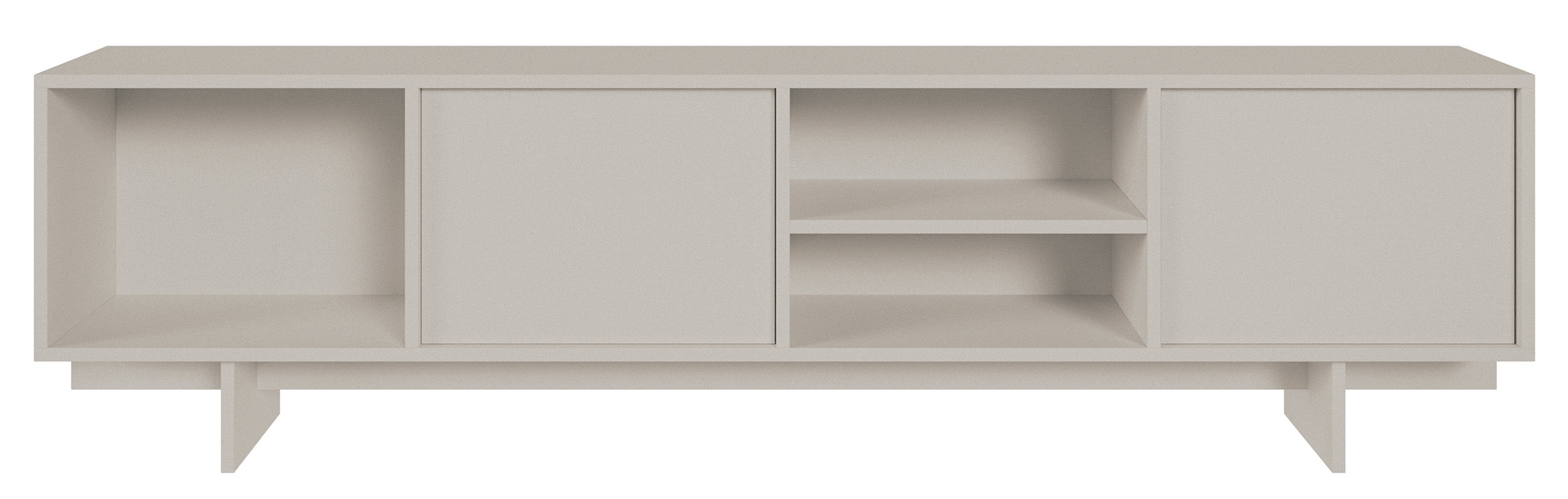 Sanva TV-Schrank mit zwei Türen und drei Fächern, 200 cm, Kaschmir