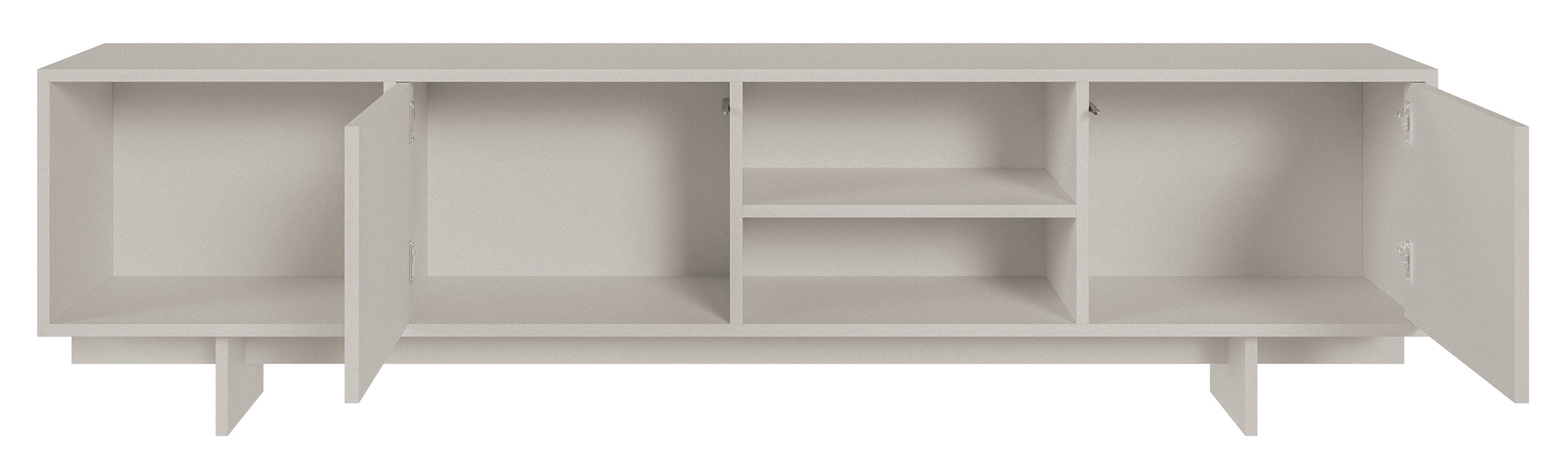 Sanva TV-Schrank mit zwei Türen und drei Fächern, 200 cm, Kaschmir