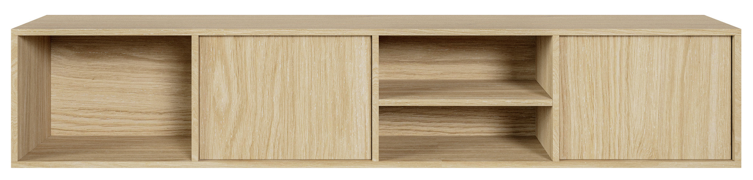 Sanva Hängeschrank für TV, zweiflügelig mit drei Fächern, 200 cm, geölte Eiche