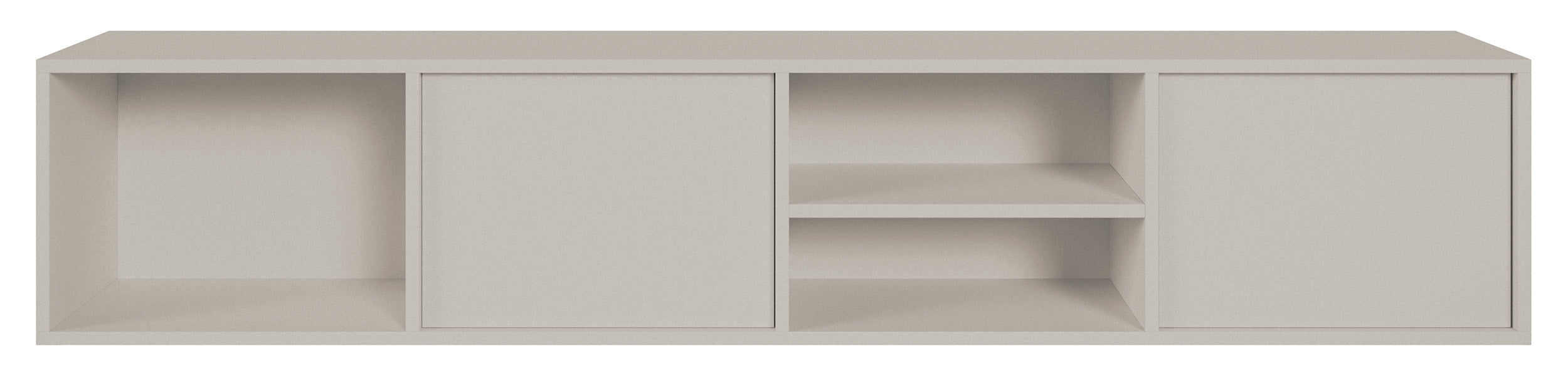 Sanva Hängeschrank für TV mit zwei Türen und drei Fächern, 200 cm, Kaschmir