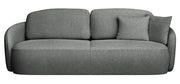 Dreisitziges ausklappbares Sofa Savoy mit Stauraum, dunkelgrauer hydrophober Chenillebezug