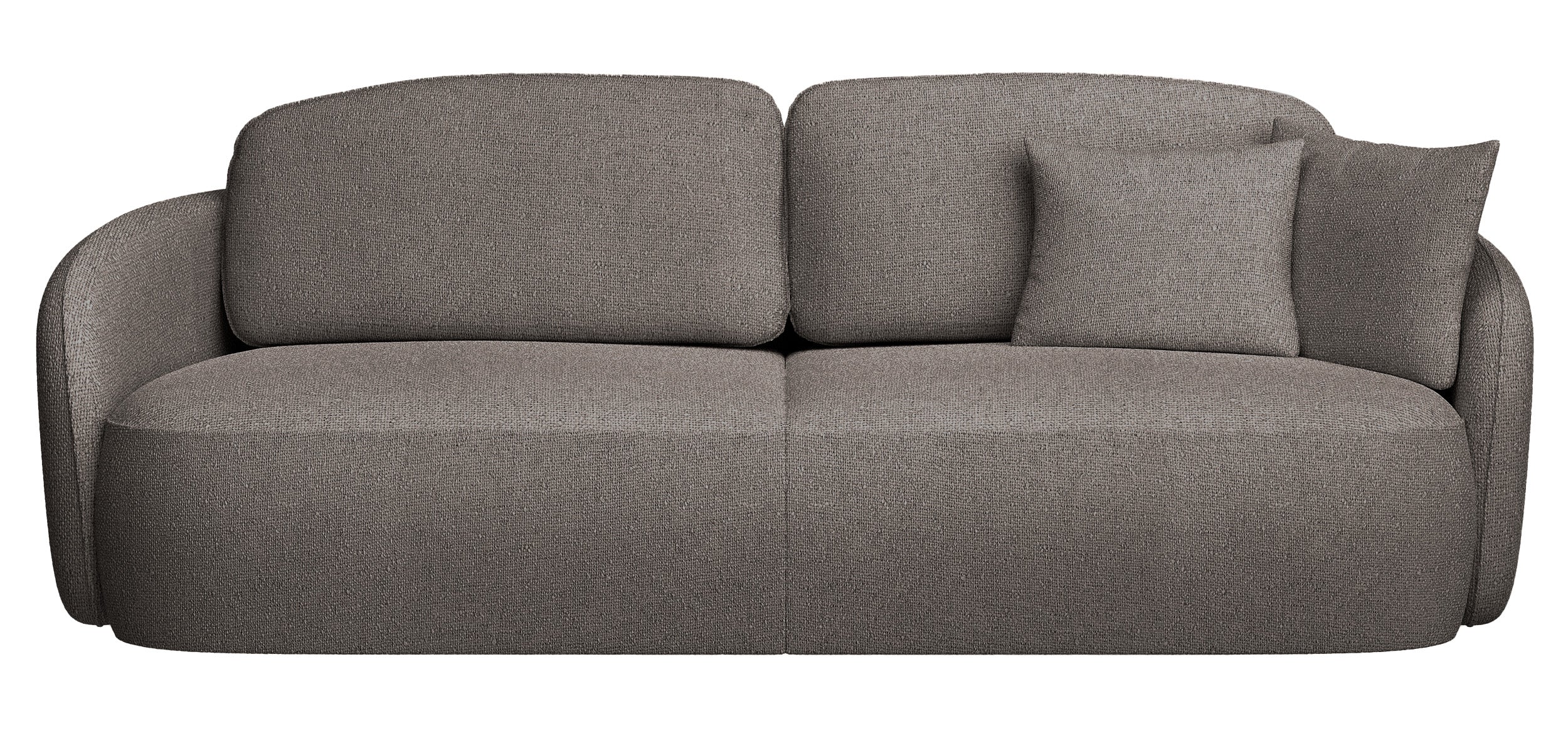 Dreisitziges Schlafsofa Savoy mit Stauraum, hellbrauner, hydrofober Chenillestoff