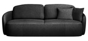 Schwarzes, dreisitziges Schlafsofa Savoy mit Stauraum, hydrophobes Chenille