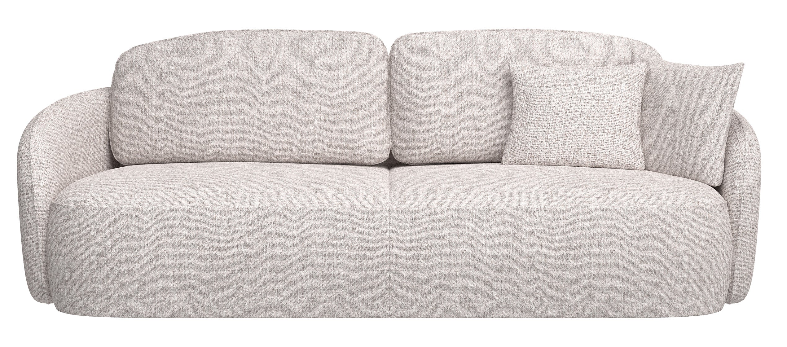 Dreisitziges Schlafsofa Savoy mit Stauraum, hellbeige, Geflecht