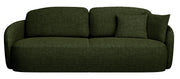 Dreisitziges ausklappbares Sofa Savoy mit Stauraum, olivgrünes Geflecht