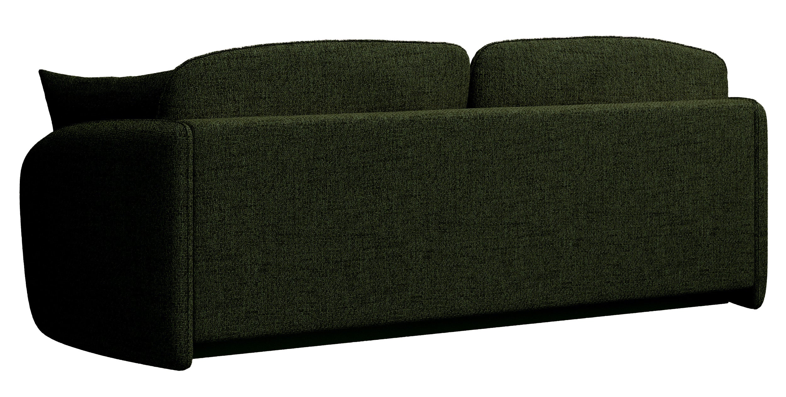 Dreisitziges ausklappbares Sofa Savoy mit Stauraum, olivgrünes Geflecht