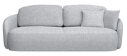 Dreisitziges Schlafsofa Savoy mit Stauraum, hellgraues Geflecht