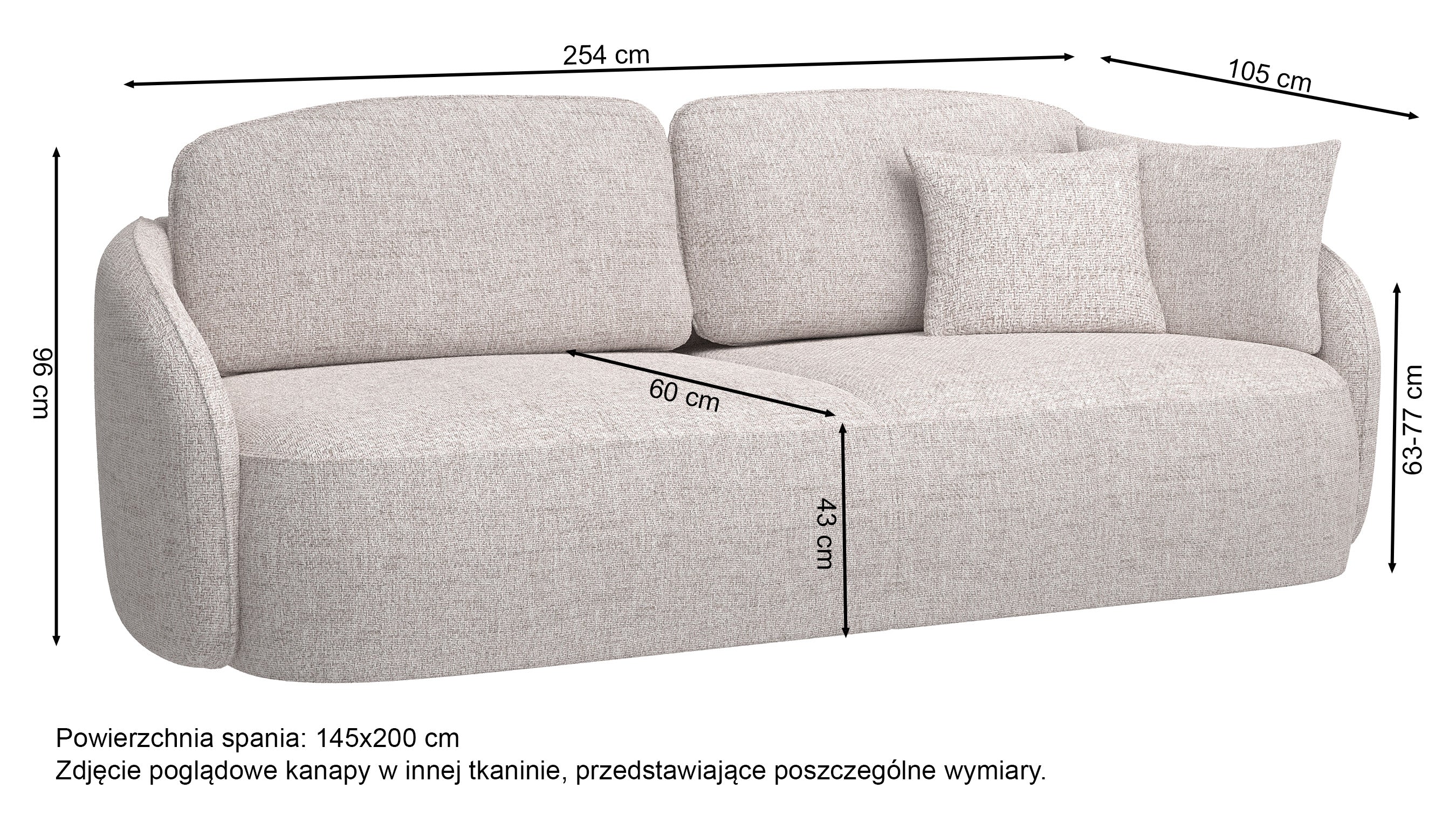 Dreisitziges Schlafsofa Savoy mit Stauraum, hellbeige, Geflecht