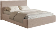 Polsterbett 200x200 cm Softie Slim dunkelbeige Chenille