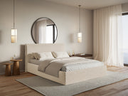 Polsterbett 160x200 cm Softie Slim hellbeige Chenille