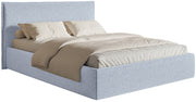Polsterbett 140x200 cm Softie Slim hellblauer Chenille