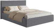 Polsterbett 140x200 cm Softie Slim, graphitfarben, Chenille