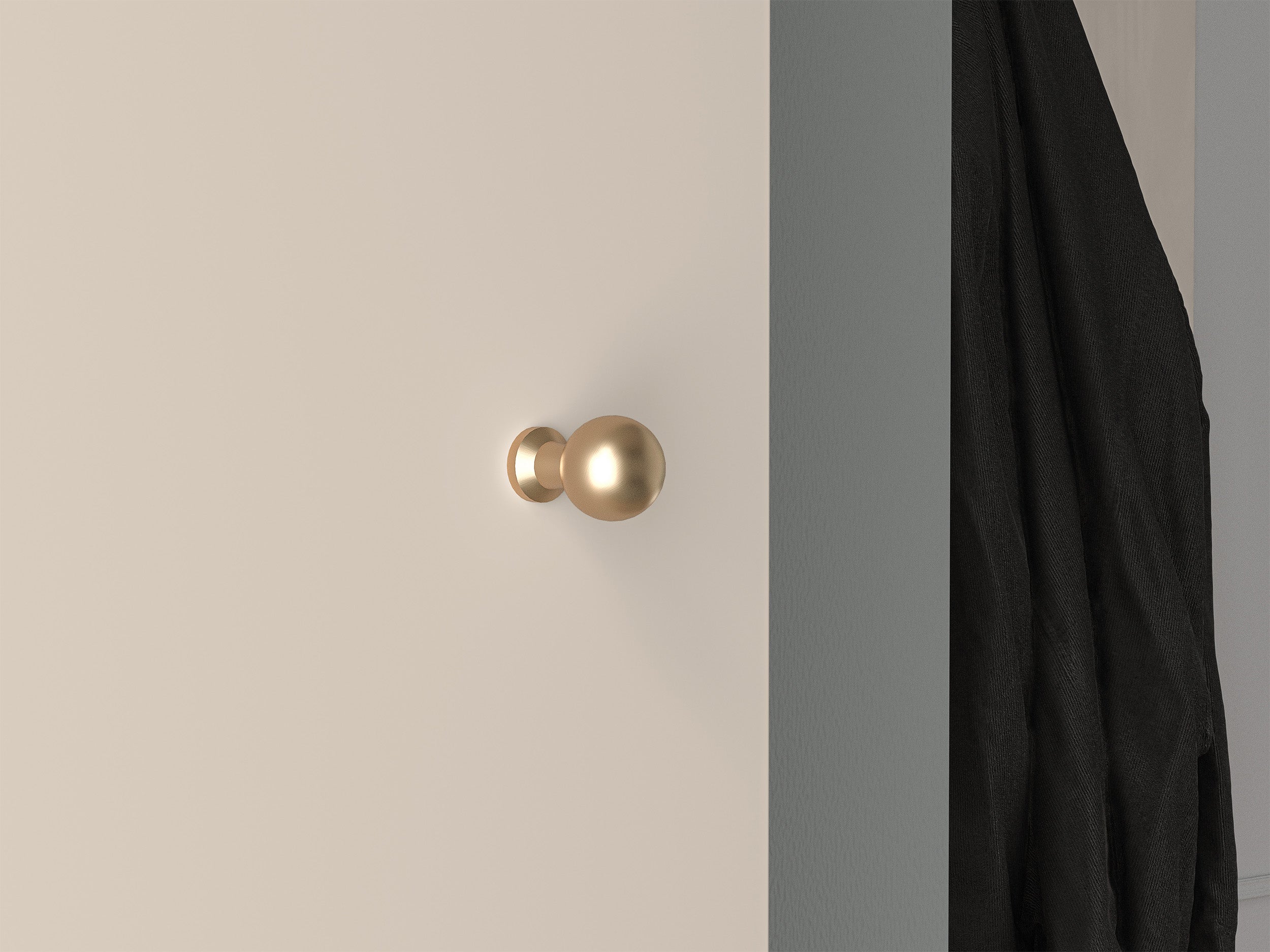 Flurschrank Caletto 55 cm, einflügelig, mit dekorativen Lamellen, beige