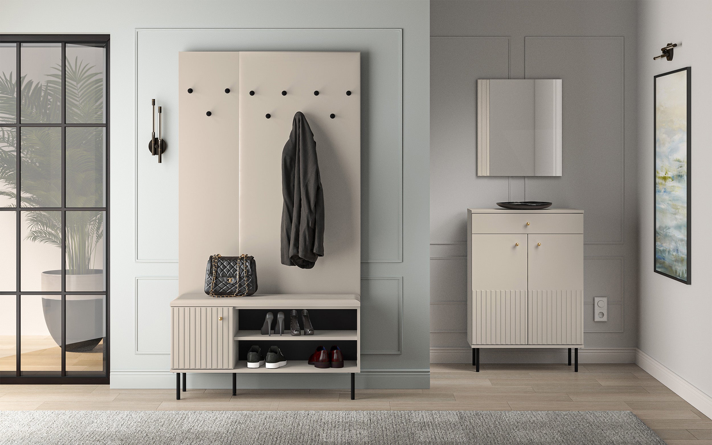 Caletto Wandhaken 34 cm beige