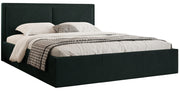 Gepolstertes Bett 160x200 cm Soave II mit Stauraum und Metallrahmen, dunkelgrüner Samt
