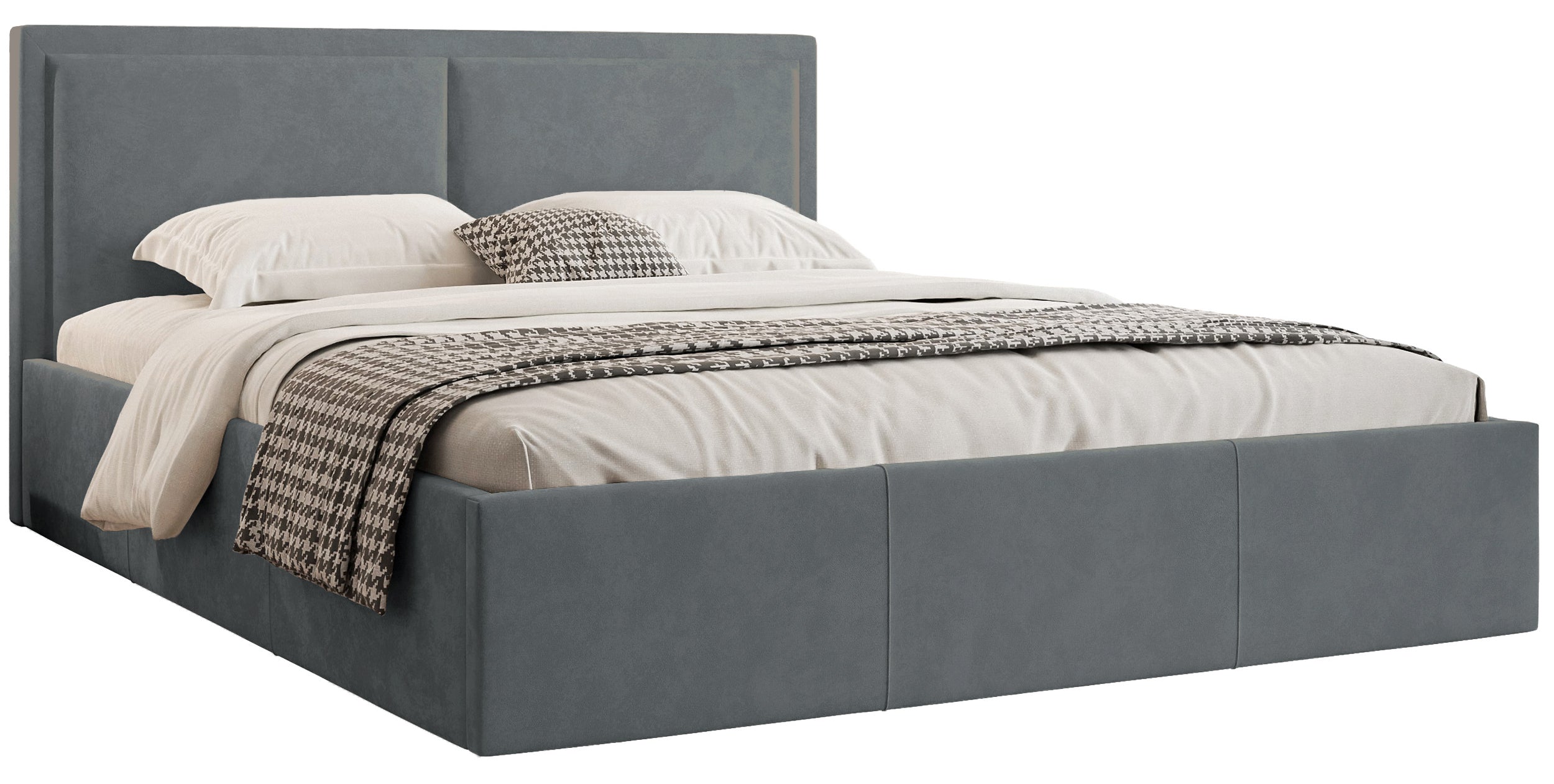 Polsterbett 180x200 cm Soave II mit Stauraum und Metallrahmen, Stahlvelours