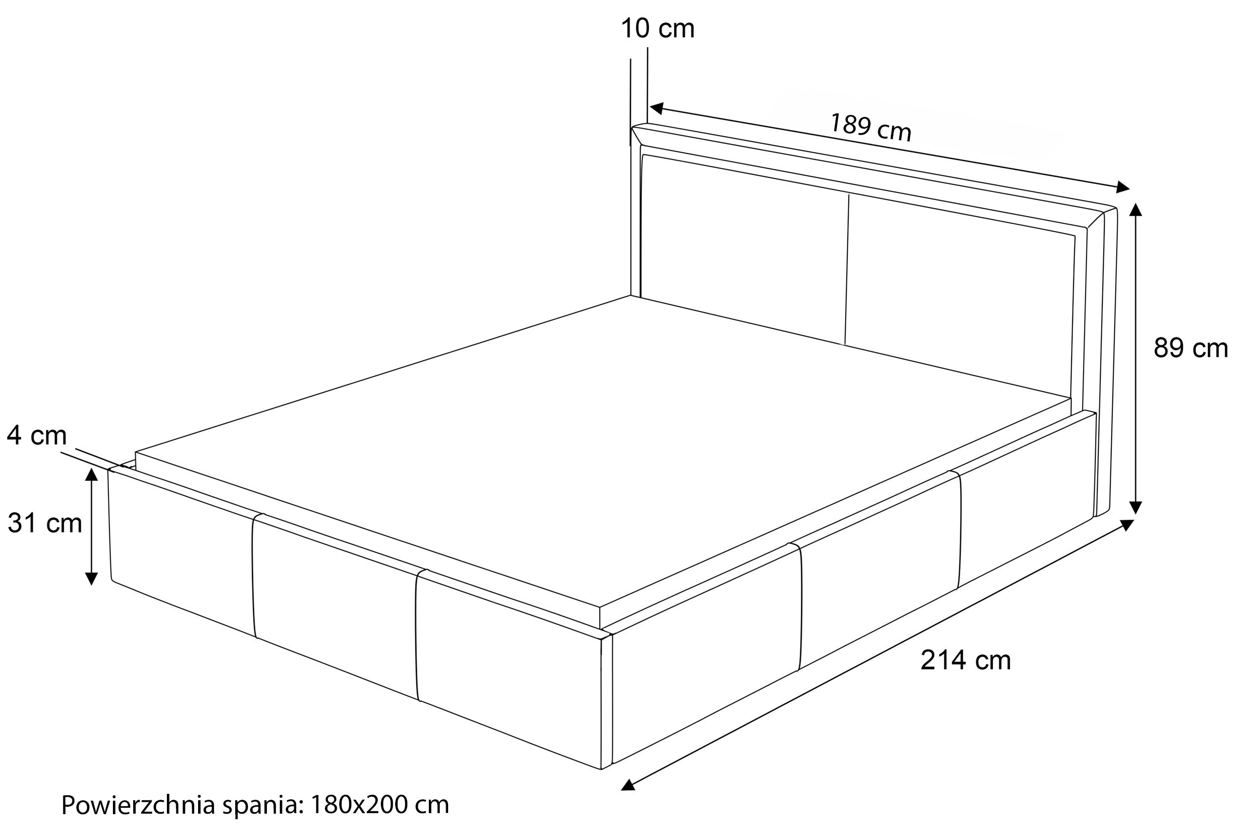 Polsterbett 180x200 cm Soave II mit Stauraum und Metallrahmen, Stahlvelours