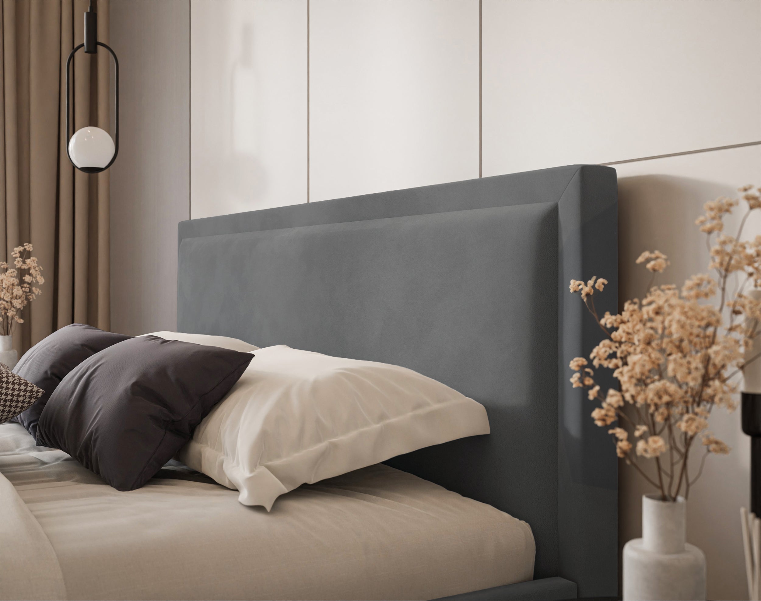 Polsterbett 140x200 cm Soave mit Stauraum und Metallrahmen, Stahlvelours