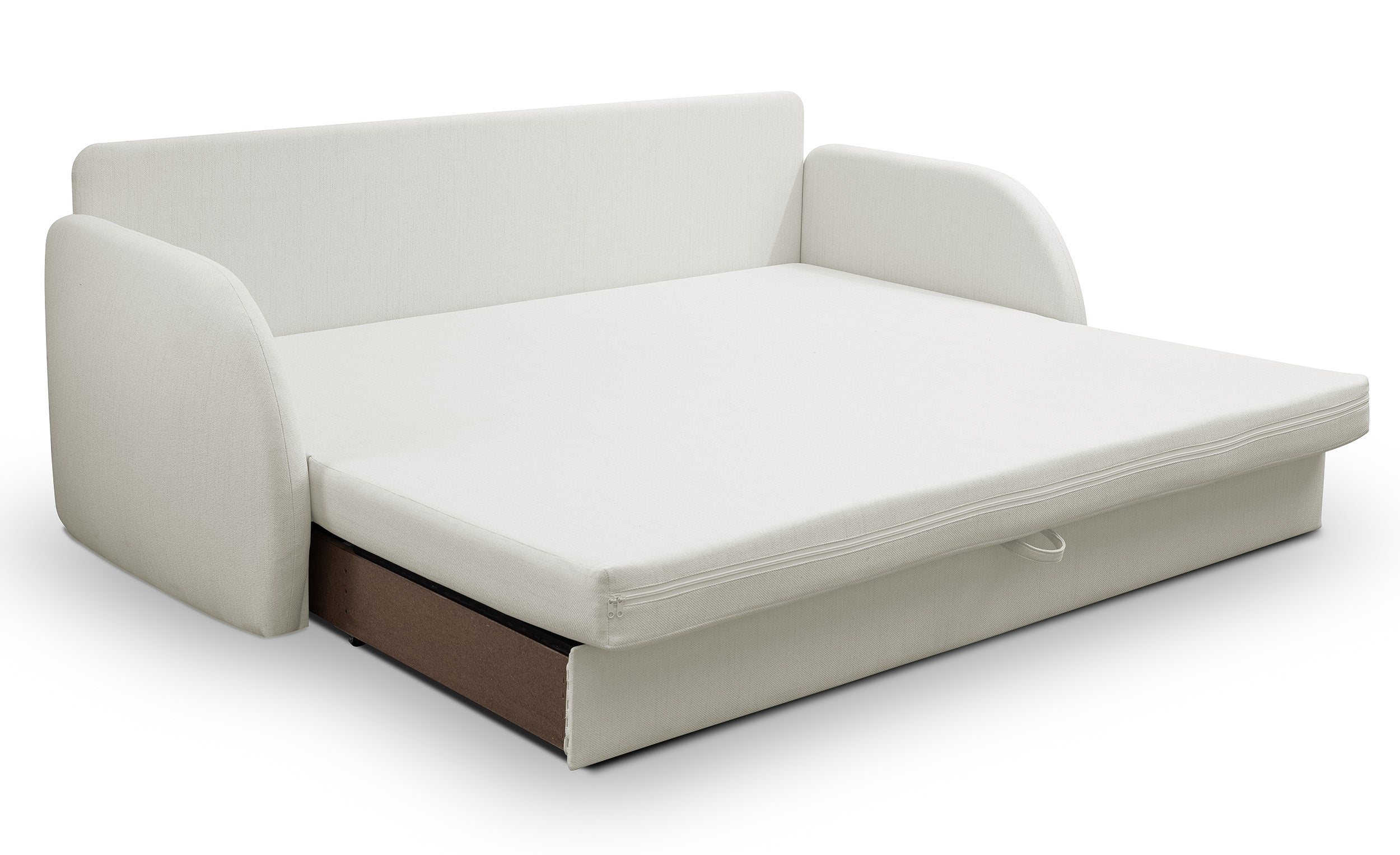 Drei-Sitzer-Schlafsofa Diego in Creme, Geflecht