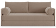 Ausziehbares Dreisitzer-Sofa Estano in Beige mit Flechtoptik