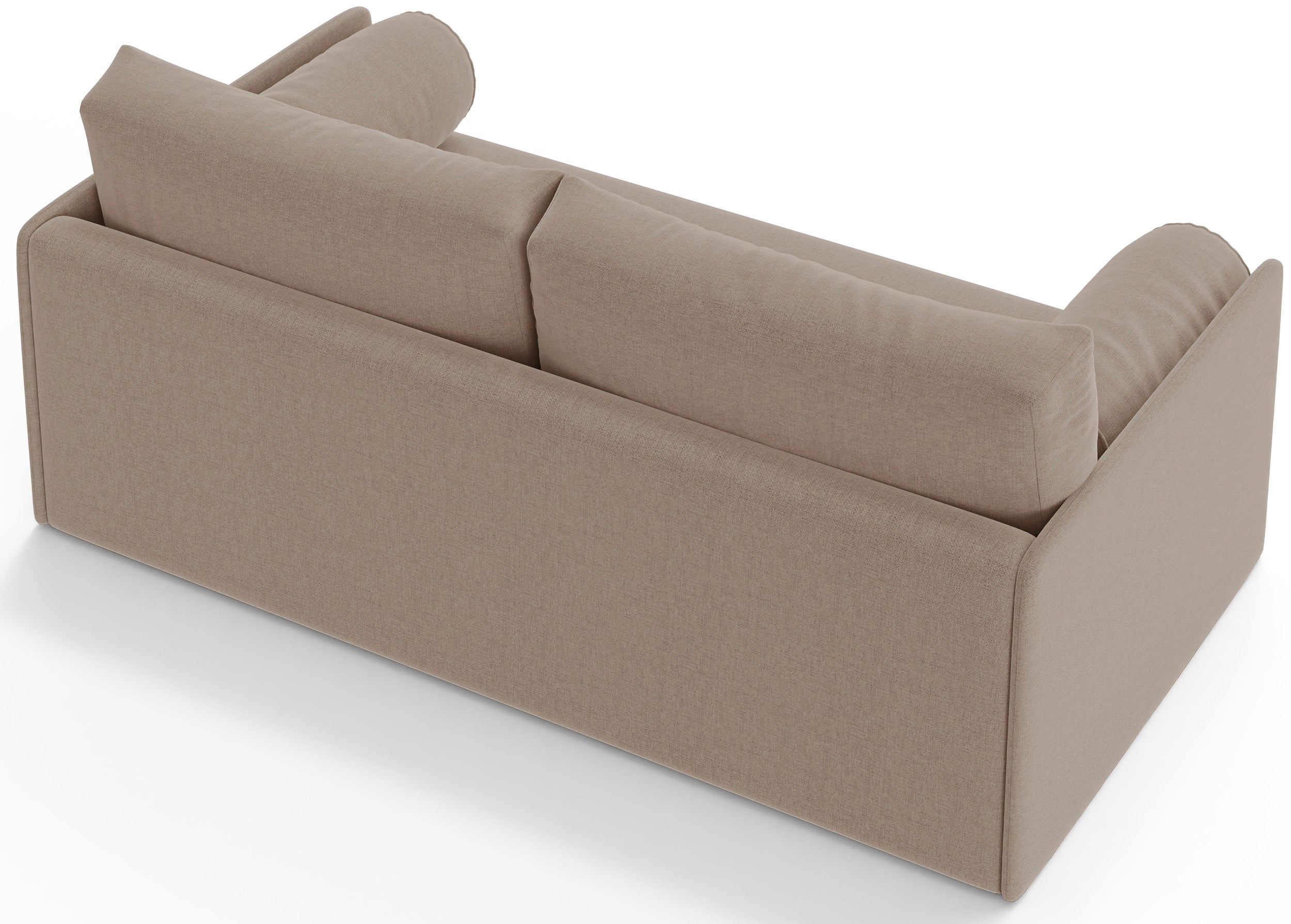 Ausziehbares Dreisitzer-Sofa Estano in Beige mit Flechtoptik