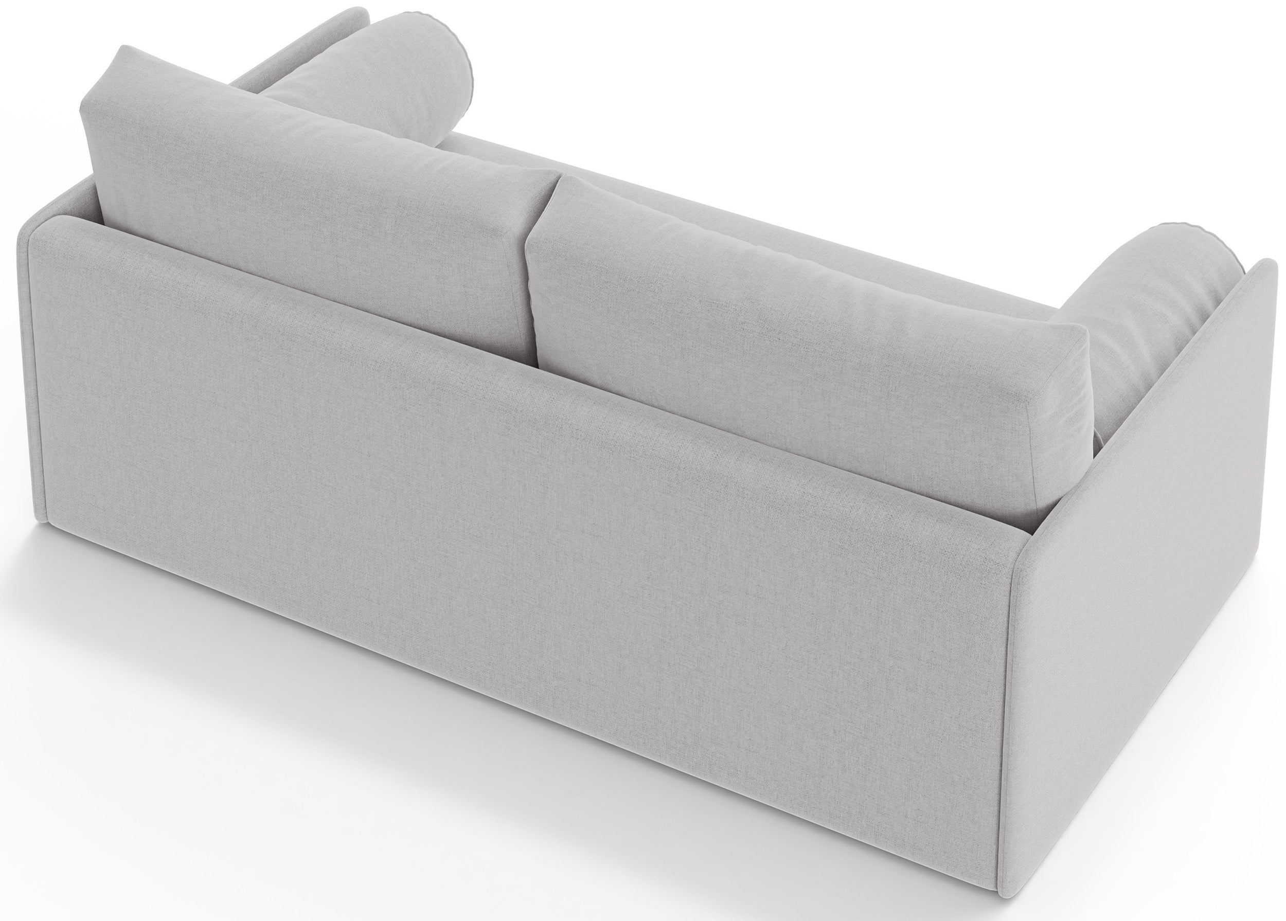 Dreisitziges ausklappbares Sofa Estano in hellgrauem Flechtmuster
