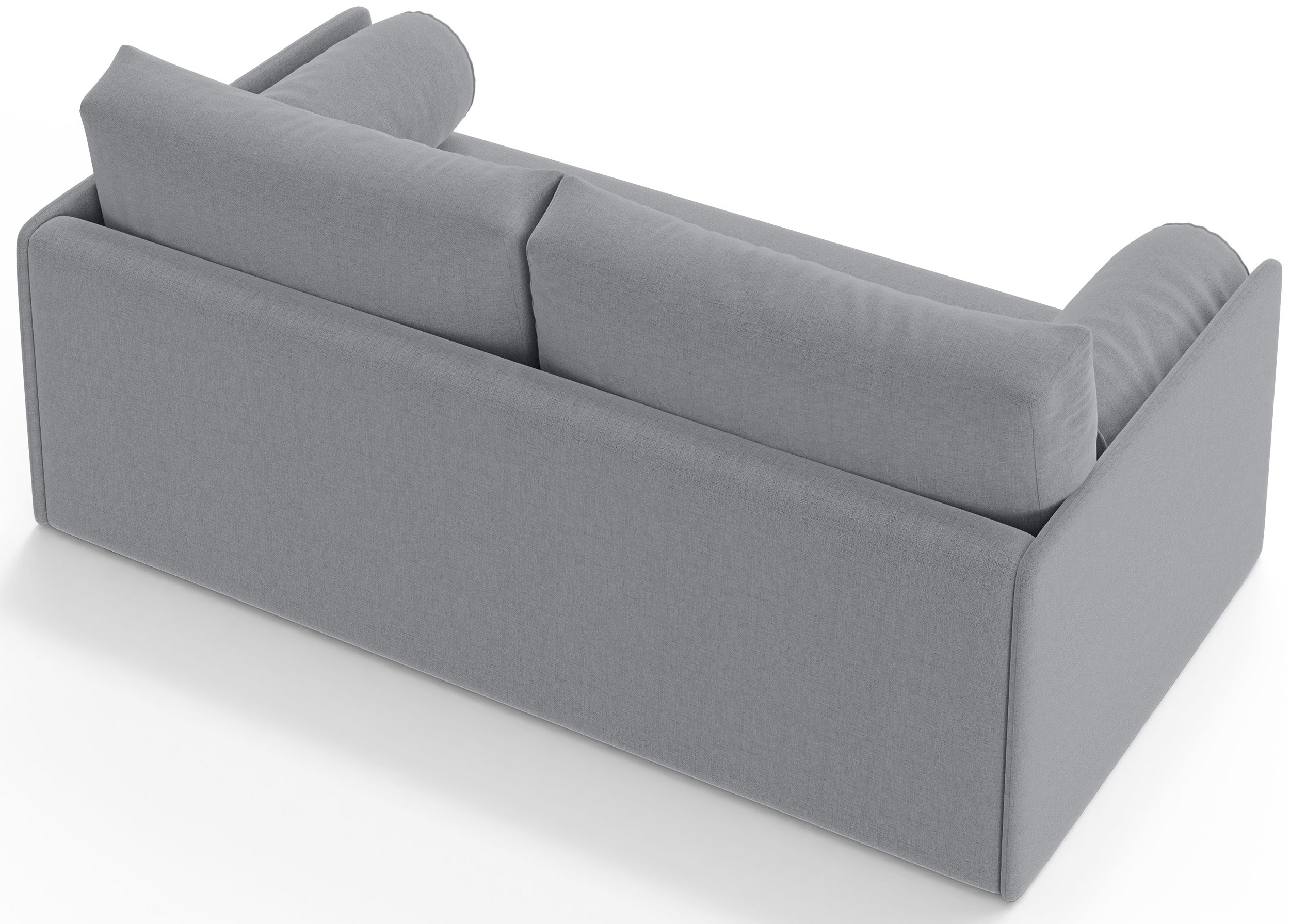 Dreisitziges, ausklappbares Sofa Estano in grauem Flechtmaterial